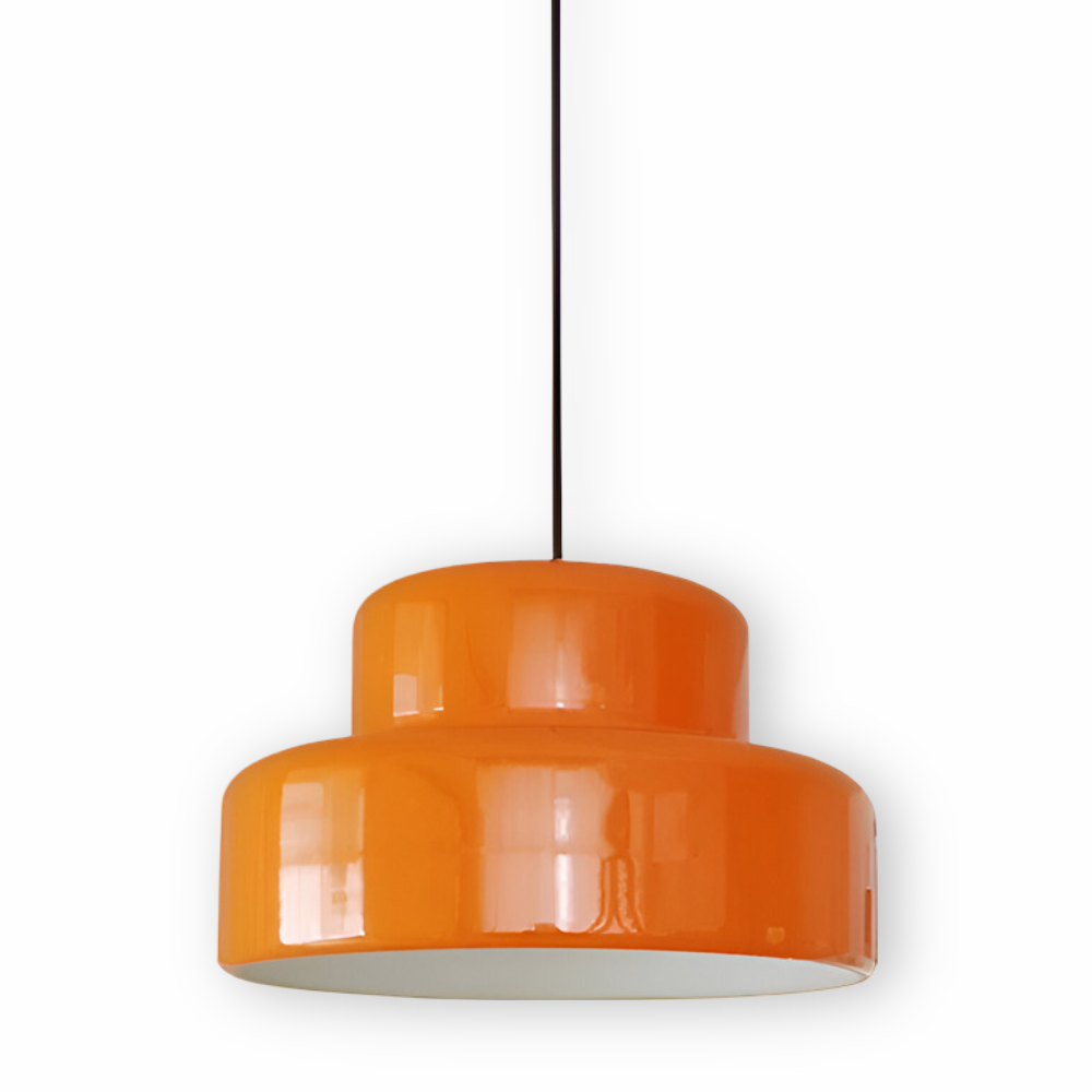 Retro Orange E27 Pendelleuchte - Stylische LED Hängeleuchte für Esszimmer, Bar und Küchendekor