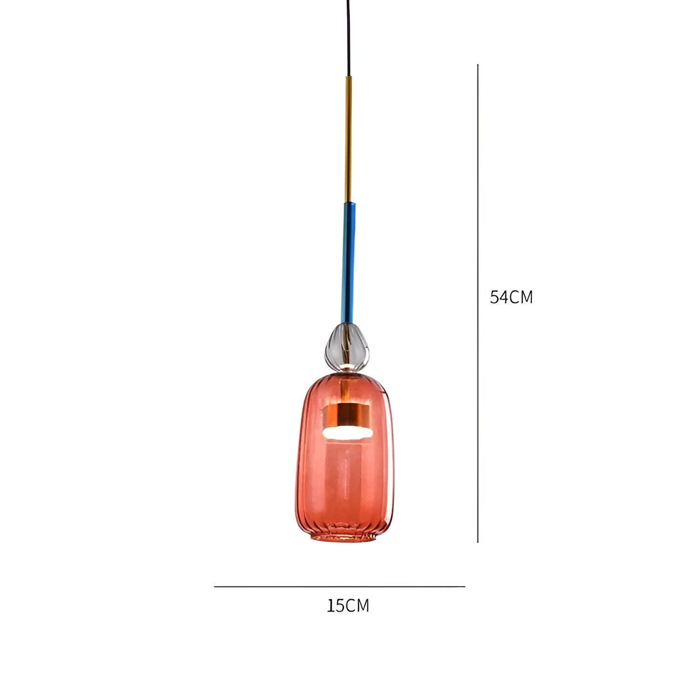 SpectraFuse Pendelleuchte - Mehrfarbige Glas Hängelampe - Nordic Macaron Dekorative Beleuchtung