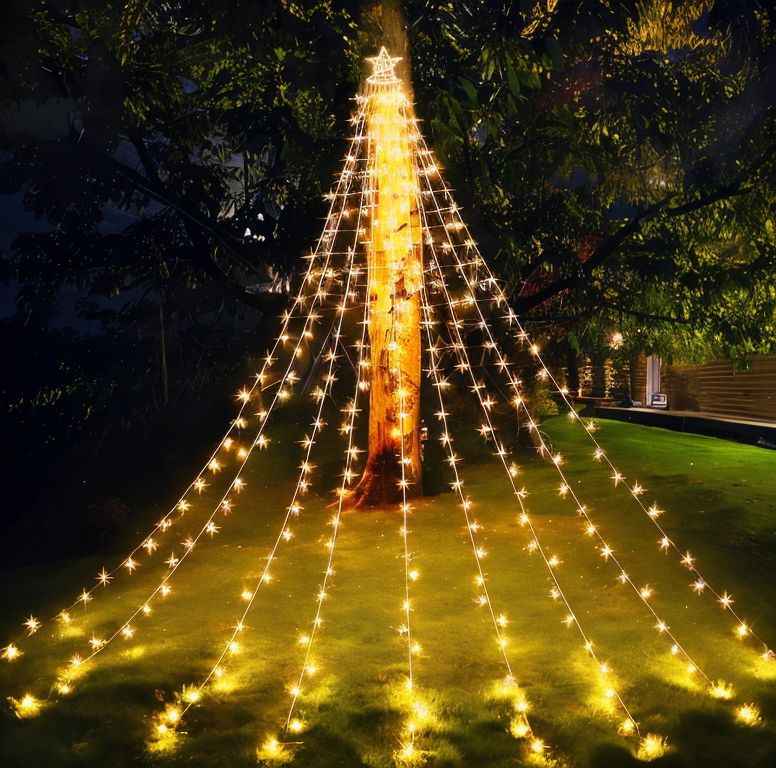 TopStar Lichterkette - IP44 LED WaterFall Weihnachtsbeleuchtung