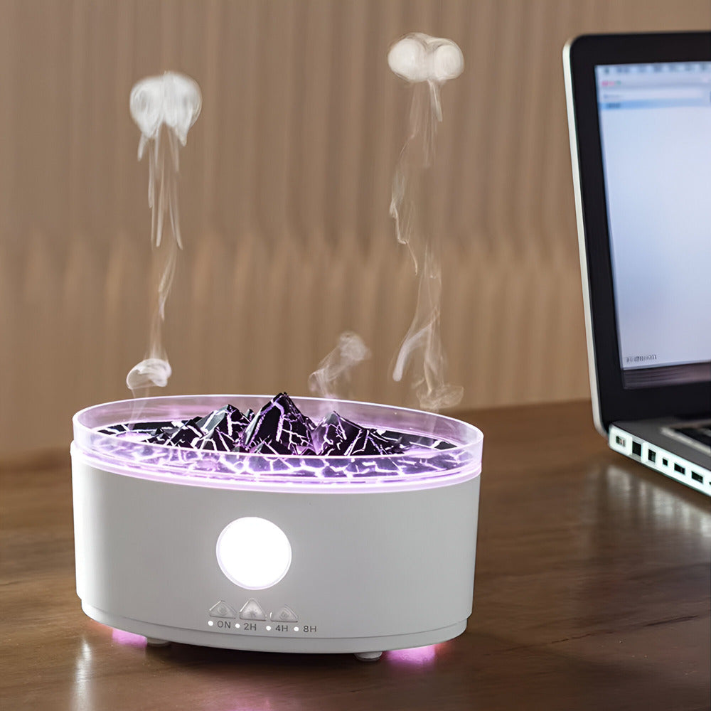 Ultrasonic Jellyfish-Inspired Aroma Diffuser und Luftbefeuchter - Vulkanflamme Design