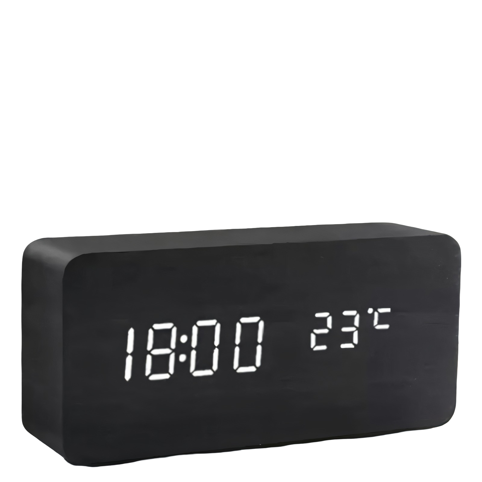 Moderner LED Digital Wecker aus Holz