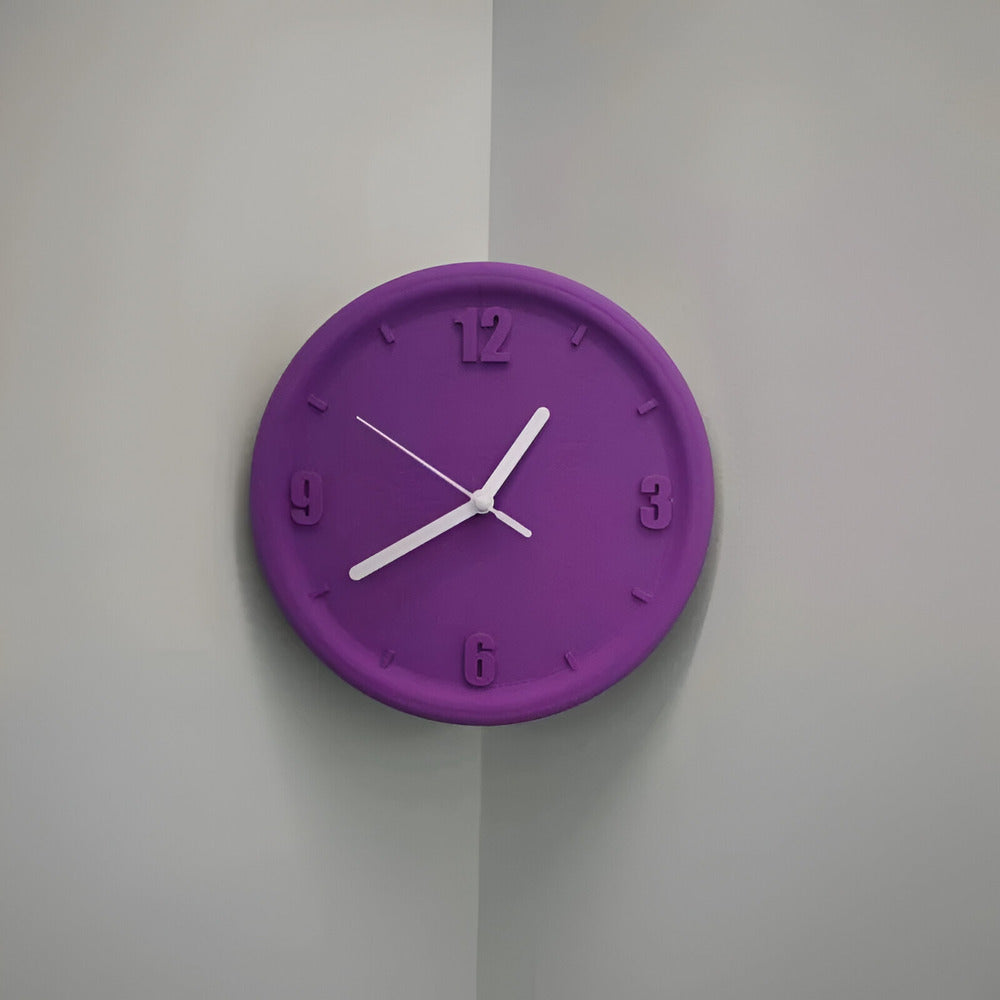 Minimalistische Eckwanduhr 30 cm – Lautlos, Modern für Schlafzimmer & Wohnzimmer