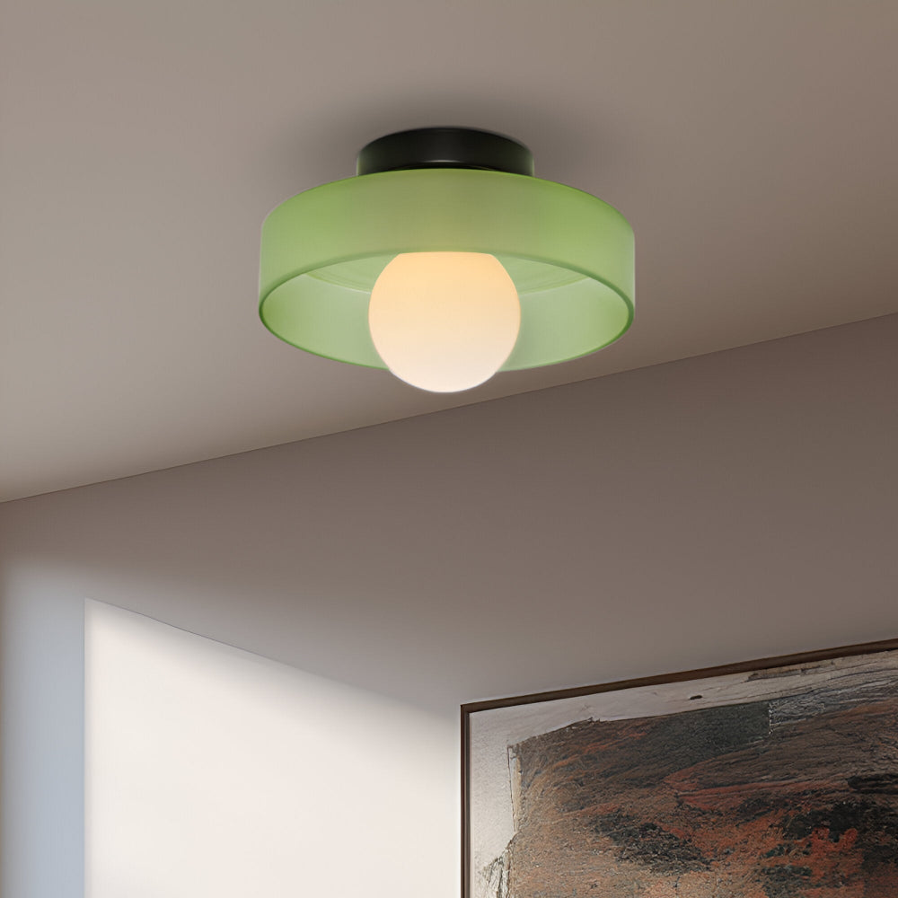 Zeitgenössische Runde LED Deckenleuchte und Wandleuchte – Glass Wandlampe