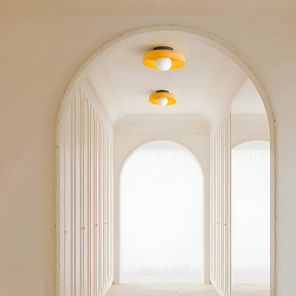 Zeitgenössische Runde LED Deckenleuchte und Wandleuchte – Glass Wandlampe