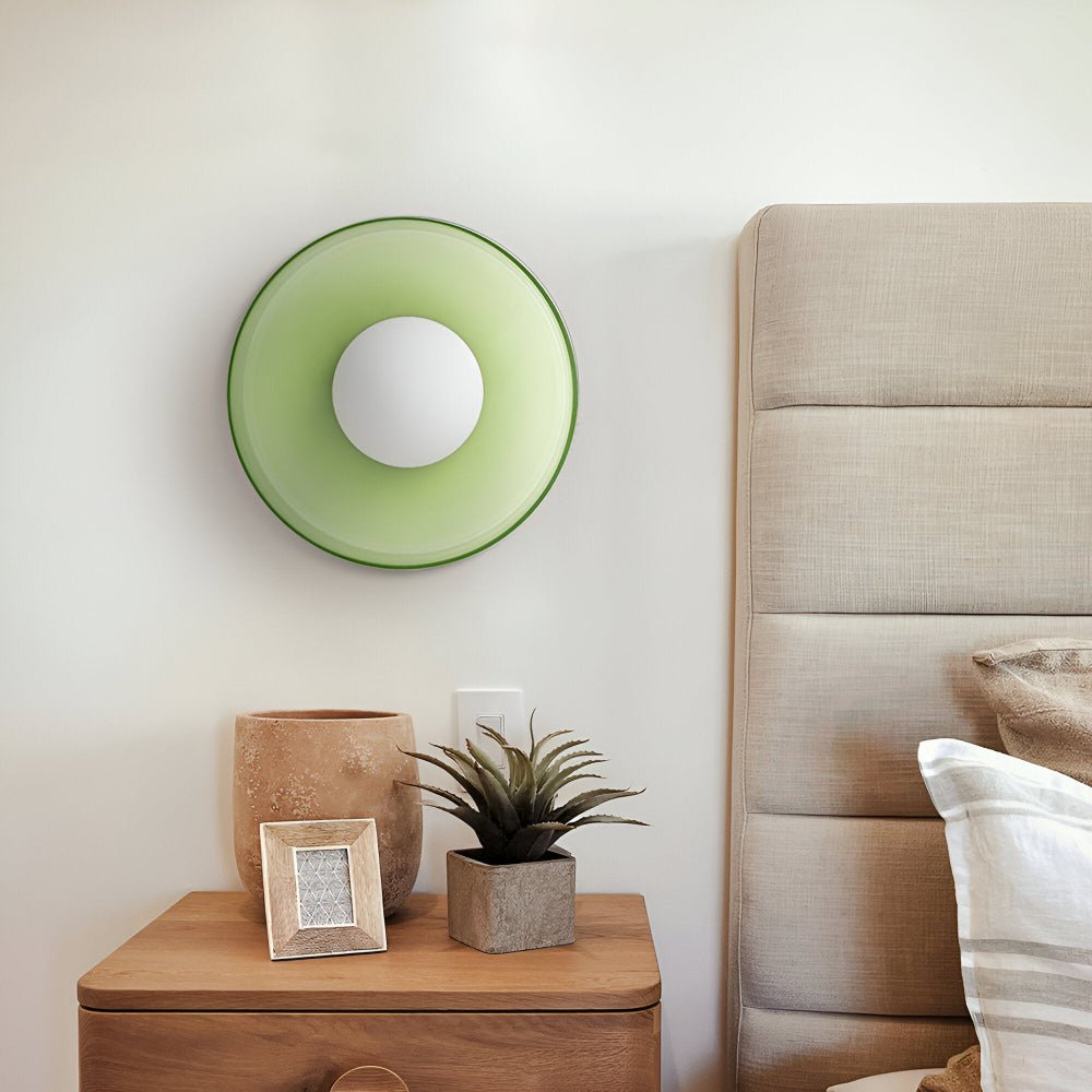 Zeitgenössische Runde LED Deckenleuchte und Wandleuchte – Glass Wandlampe