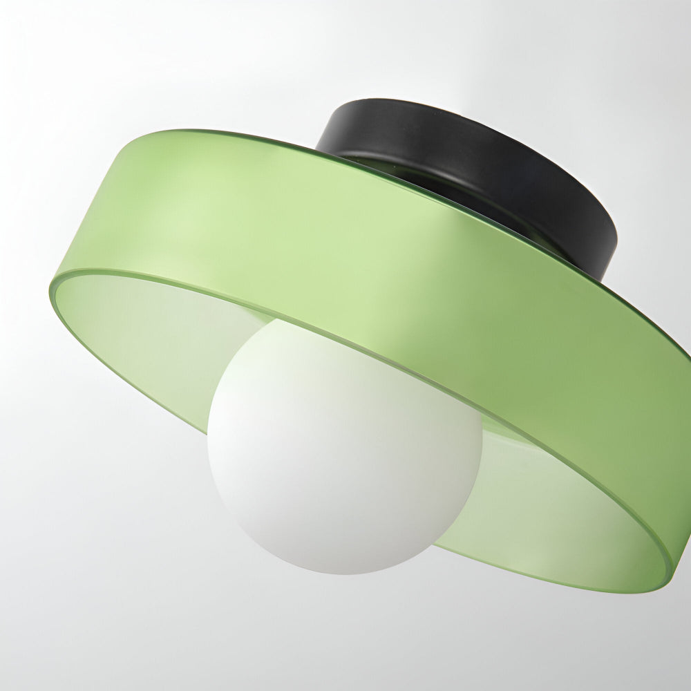Zeitgenössische Runde LED Deckenleuchte und Wandleuchte – Glass Wandlampe