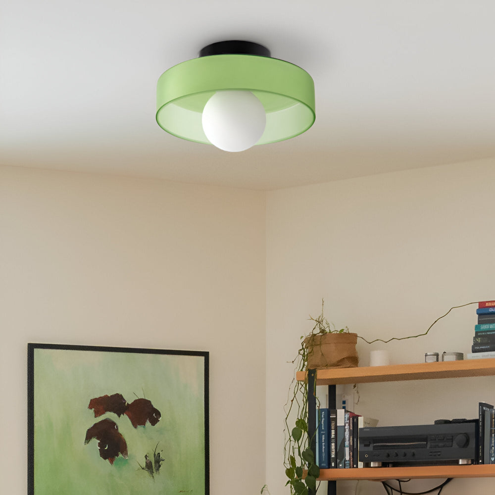 Zeitgenössische Runde LED Deckenleuchte und Wandleuchte – Glass Wandlampe