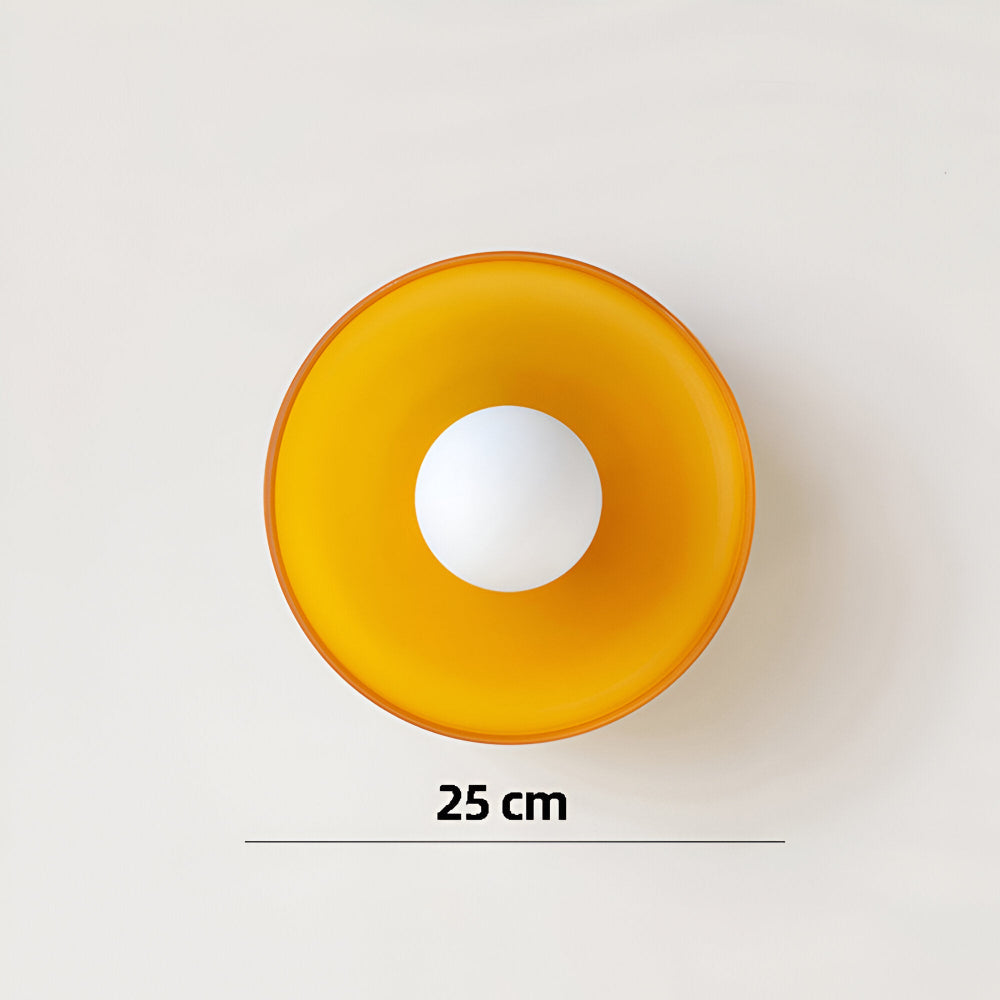 Zeitgenössische Runde LED Deckenleuchte und Wandleuchte – Glass Wandlampe