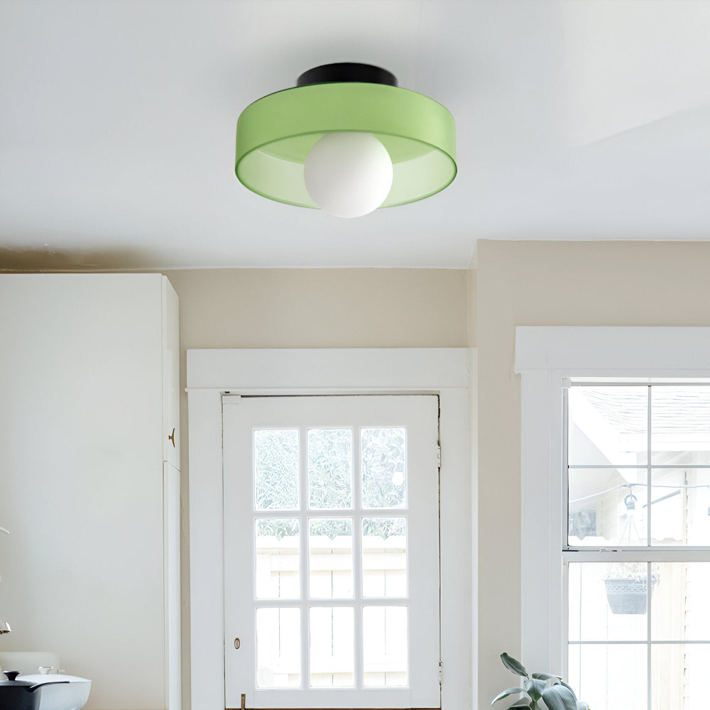 Zeitgenössische Runde LED Deckenleuchte und Wandleuchte – Glass Wandlampe
