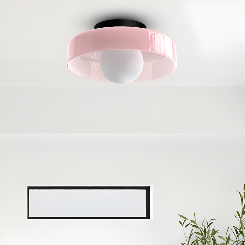 Zeitgenössische Runde LED Deckenleuchte und Wandleuchte – Glass Wandlampe