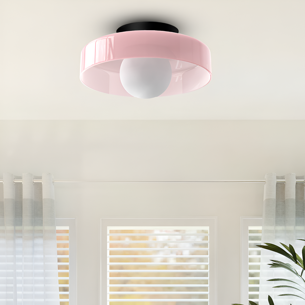 Zeitgenössische Runde LED Deckenleuchte und Wandleuchte – Glass Wandlampe