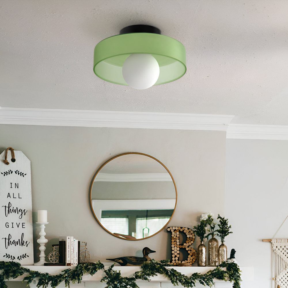 Zeitgenössische Runde LED Deckenleuchte und Wandleuchte – Glass Wandlampe