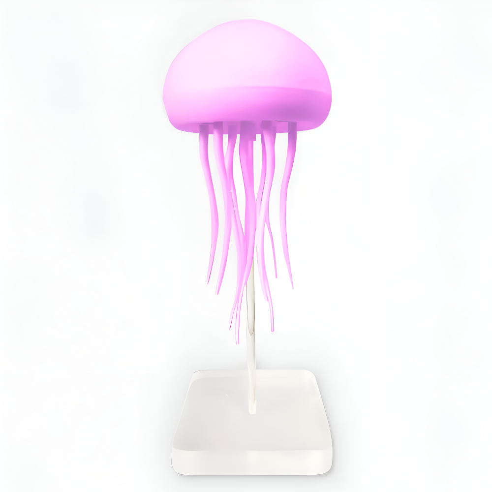 IllumBeats Jellyfish Tischlampe - Farbwechselndes, Sprachgesteuertes und Wiederaufladbares Nachtlicht