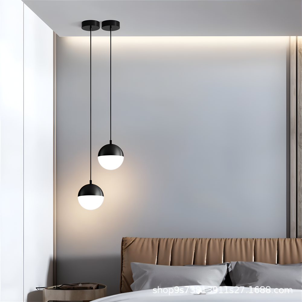 Illunaire Pendelleuchte - Kristallkugel Hängelampe - Gold & Schwarz Suspension Lamp