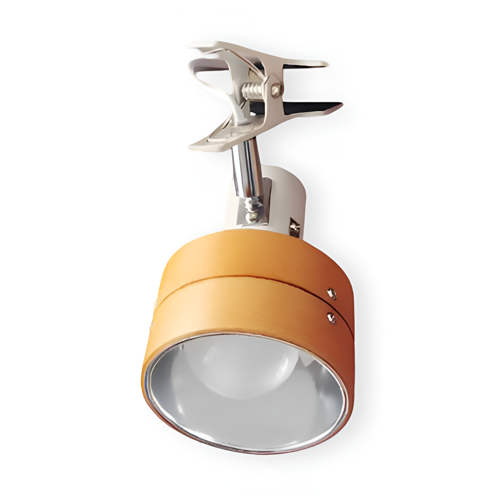 Japanisch Inspirierte Verstellbare Klemm Schreibtischlampe - Runde Holz und Eisen Tischlampe mit Acrylschirm