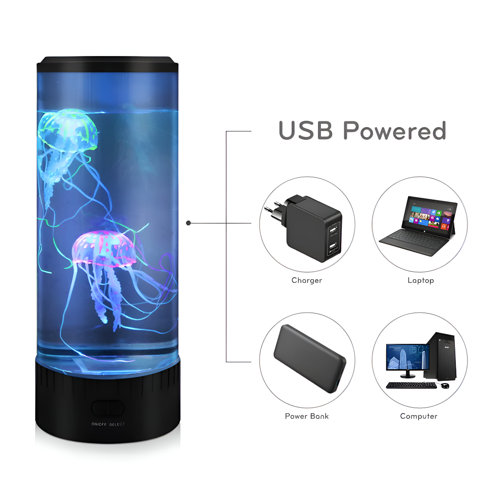 Jell Tischlampe - Mesmerizing Jellyfish Aquarium LED Nachtlicht