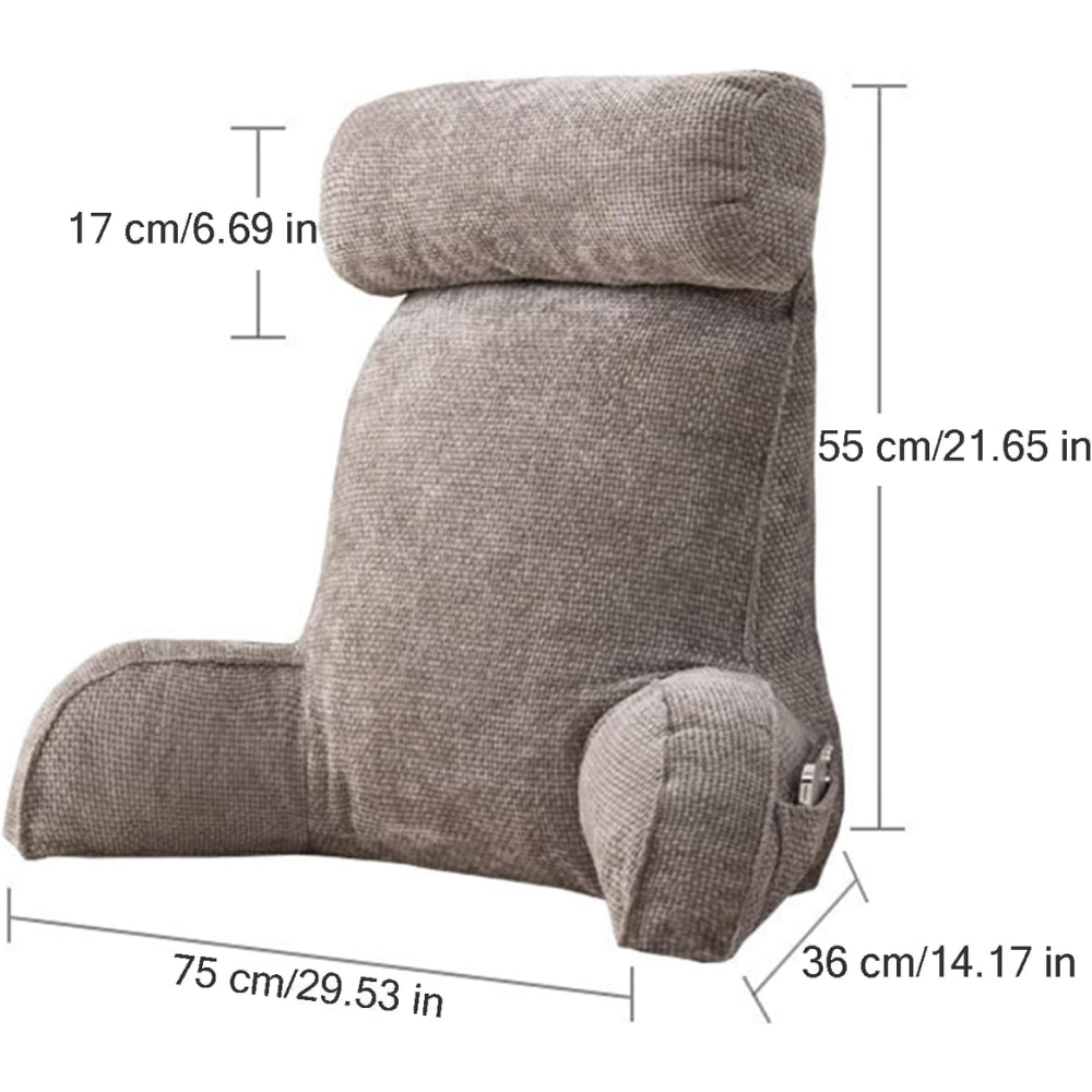 Keilkissen Rückenlehne Extra Dick – Ergonomisches Lesekissen mit Abnehmbarem Bezug für Bett, Sofa & Schlafzimmer
