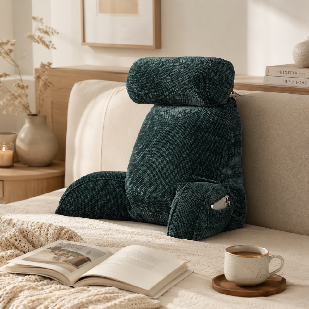 Keilkissen Rückenlehne Extra Dick – Ergonomisches Lesekissen mit Abnehmbarem Bezug für Bett, Sofa & Schlafzimmer