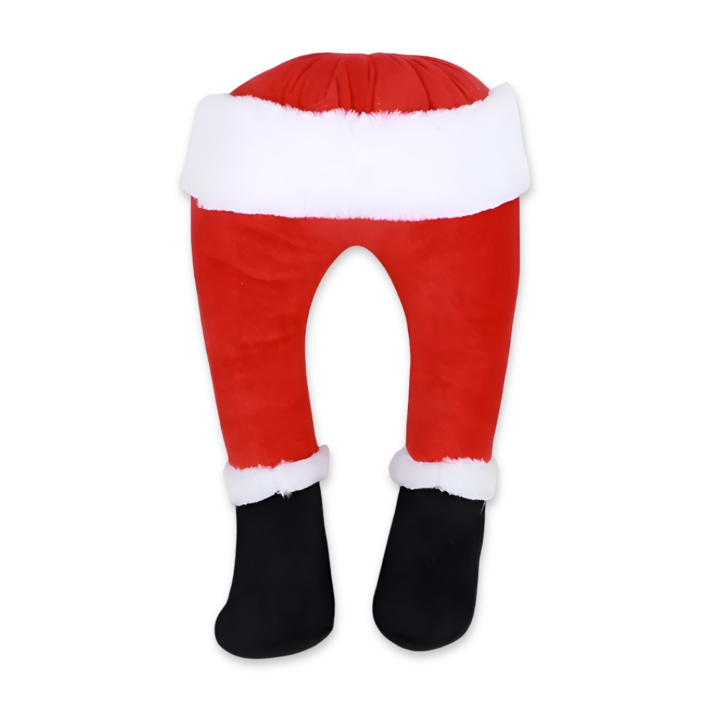 Kickin' Santa - Kreativer Weihnachtsmann Plüschbeine Christbaumschmuck