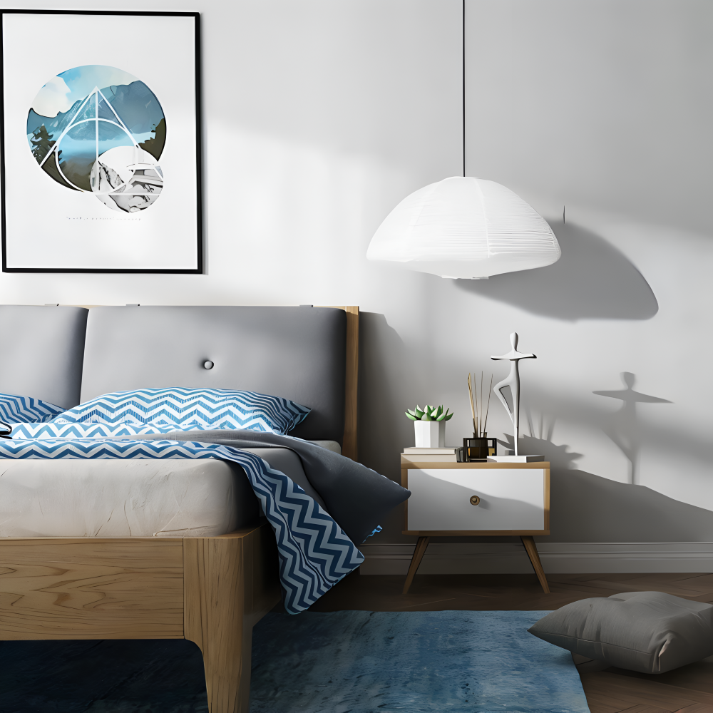 KireiLume - Japanische Papierkuppel Pendelleuchte - Minimalistische Hängelampe