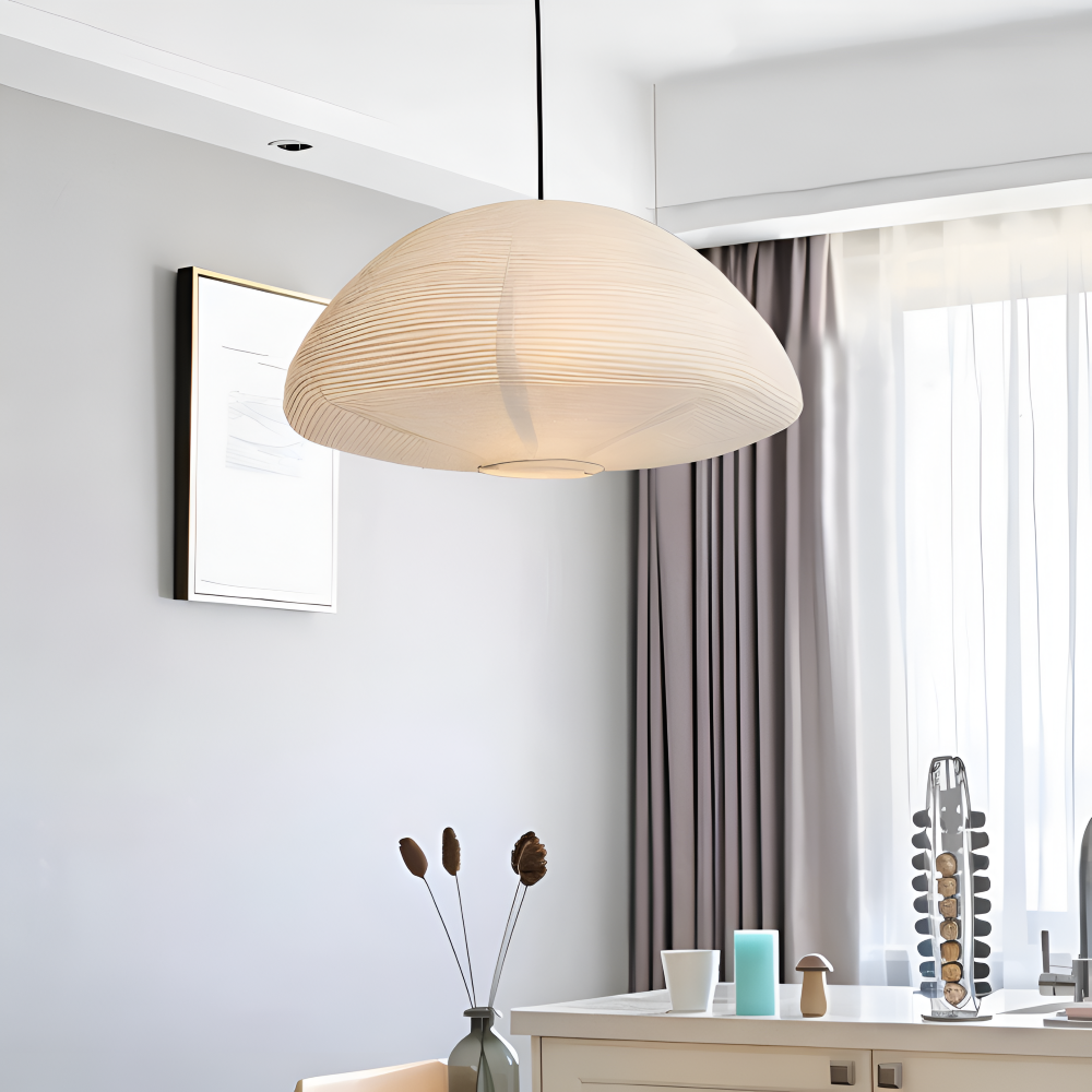 KireiLume - Japanische Papierkuppel Pendelleuchte - Minimalistische Hängelampe