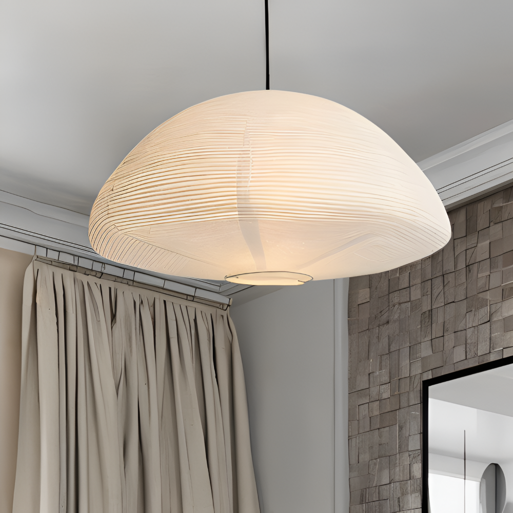 KireiLume - Japanische Papierkuppel Pendelleuchte - Minimalistische Hängelampe