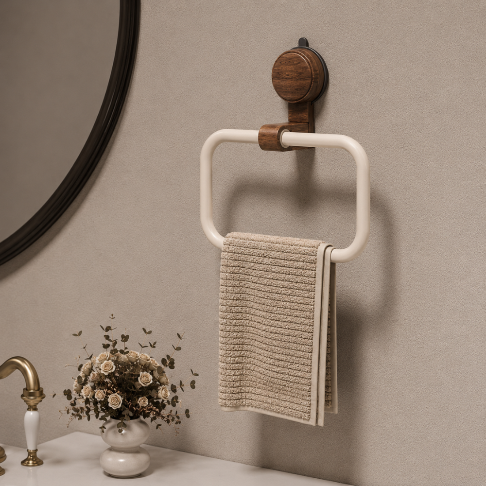 Handtuchring ohne Bohren – Wandhalter mit Saugnapf für Bad, Handtuch & Badezimmer