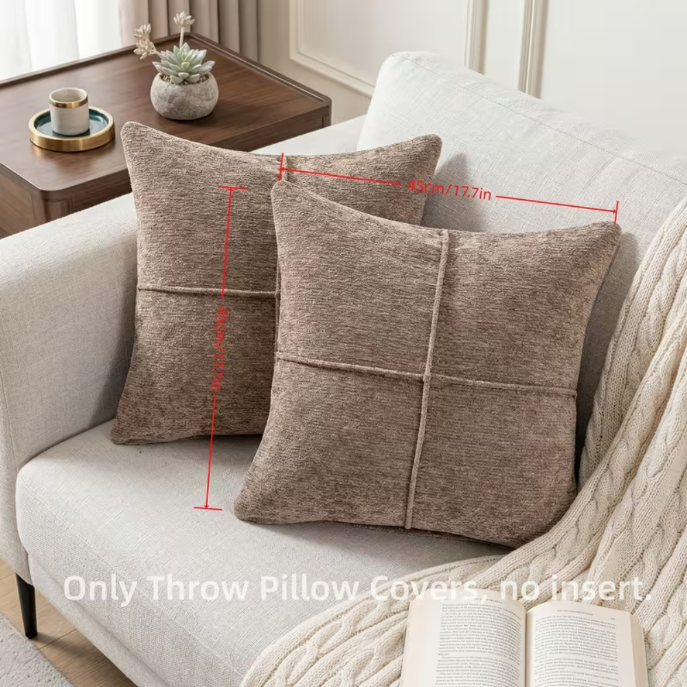 Kissenbezug 40x40 Braun – Weicher Sofakissenbezug aus Mikrofaser für Couch, Bett & Wohnzimmer