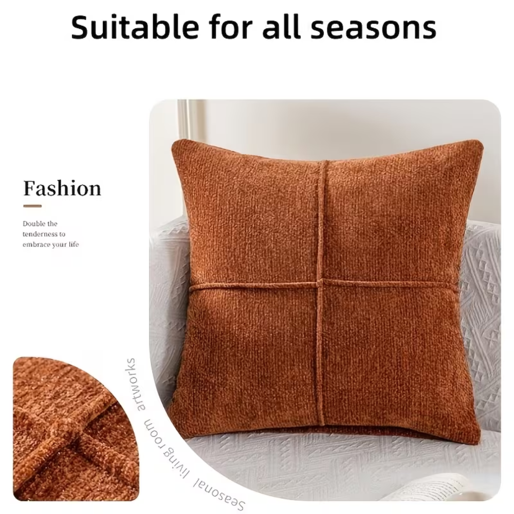Kissenbezug 40x40 Braun – Weicher Sofakissenbezug aus Mikrofaser für Couch, Bett & Wohnzimmer