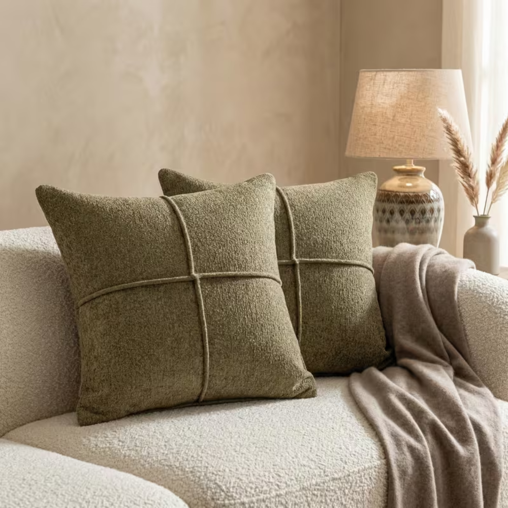 Kissenbezug 40x40 Braun – Weicher Sofakissenbezug aus Mikrofaser für Couch, Bett & Wohnzimmer