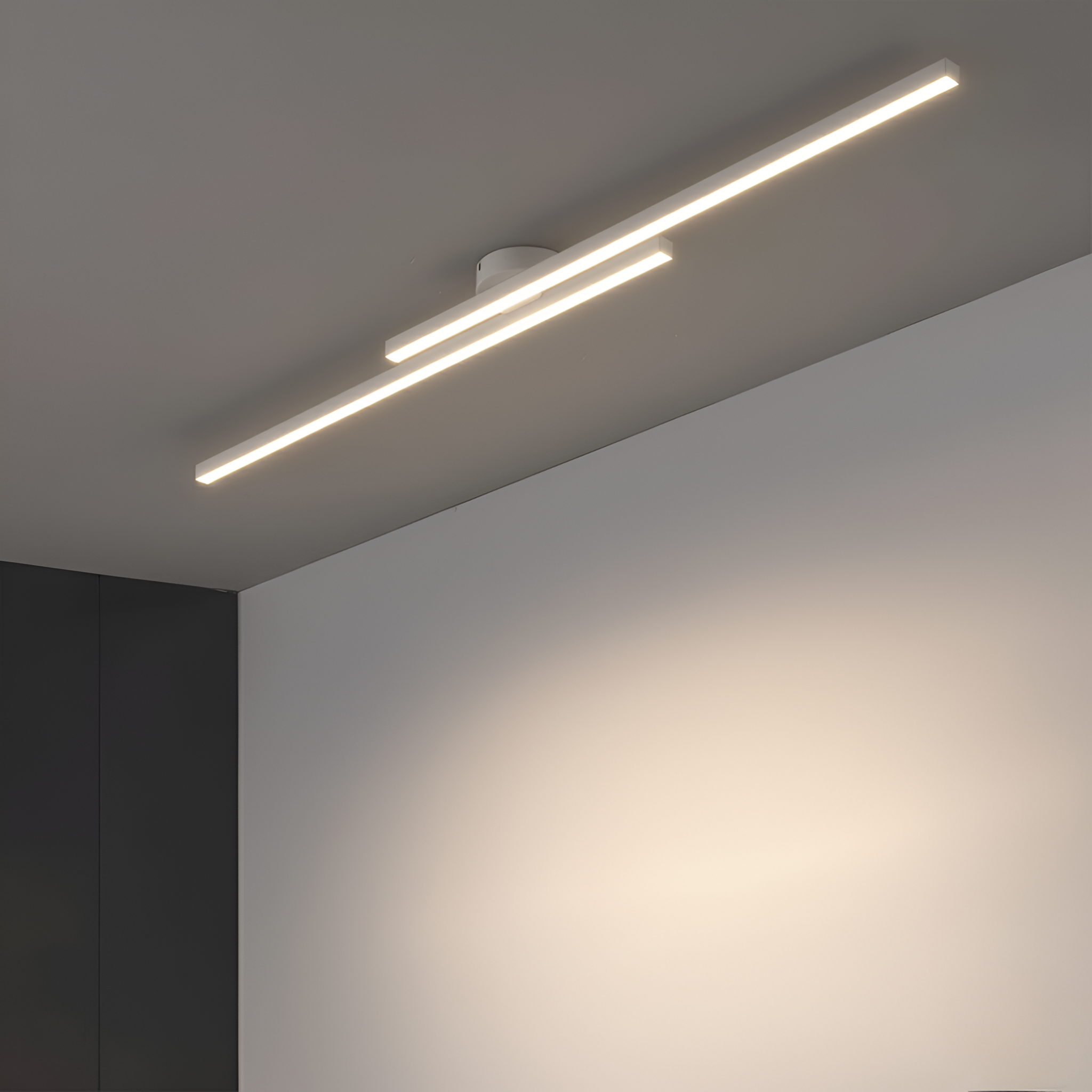 Klassisch Aluminium Semi Flush LED Deckenleuchte für das Wohnzimmers