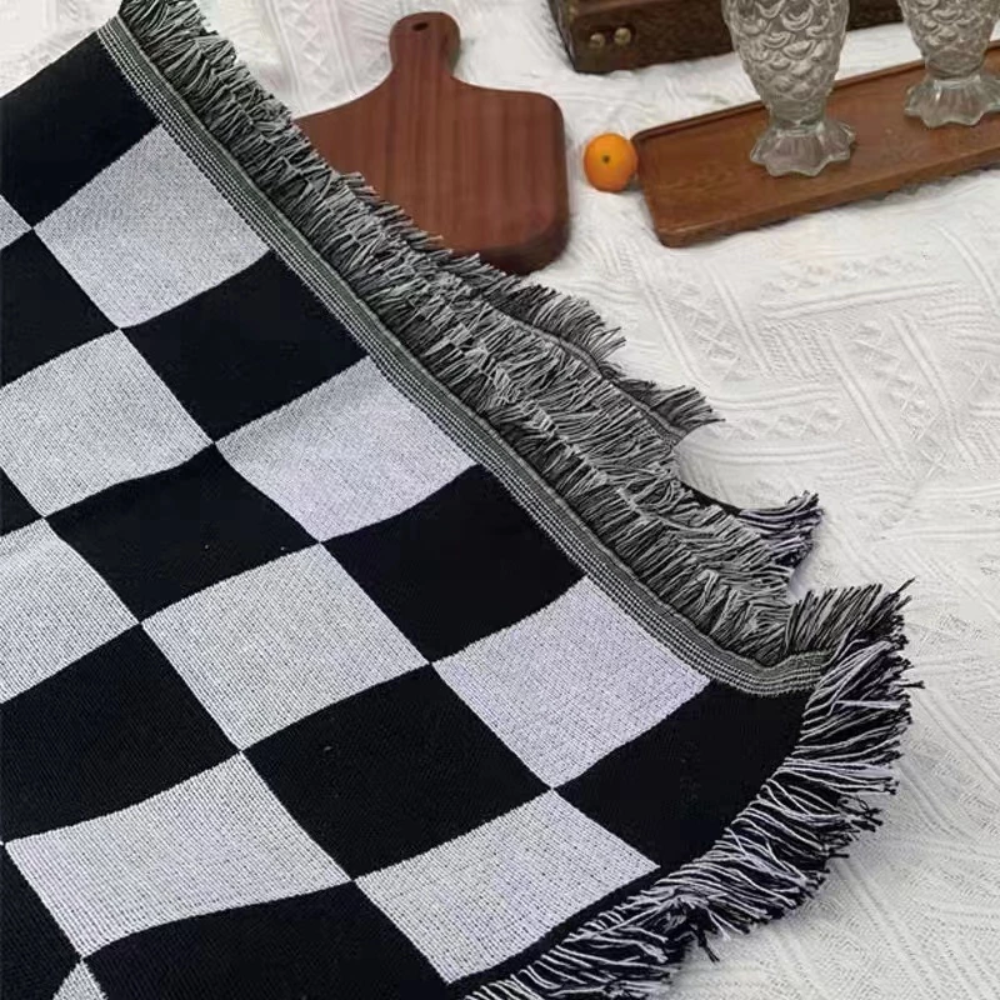 Klassische Karierte Picknickdecke 130x180cm - Weiches Mikrofasermaterial für Outdoor und Zuhause