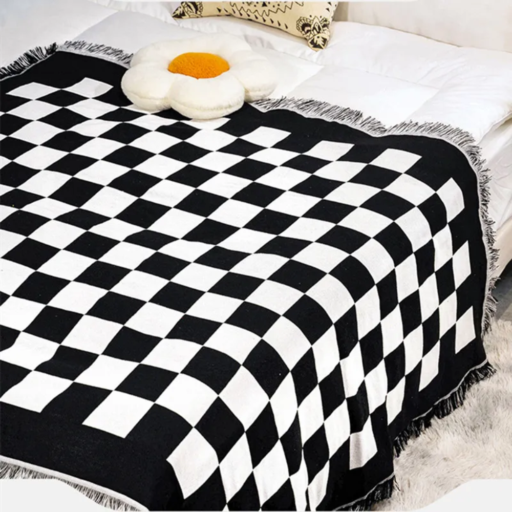 Klassische Karierte Picknickdecke 130x180cm - Weiches Mikrofasermaterial für Outdoor und Zuhause