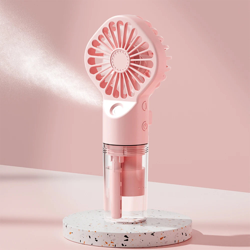Kompakter Handventilator Mit Wasser – Tragbarer USB-Wiederaufladbarer Sprühventilator für Unterwegs 6