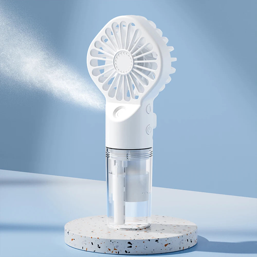 Kompakter Handventilator Mit Wasser – Tragbarer USB-Wiederaufladbarer Sprühventilator für Unterwegs 8