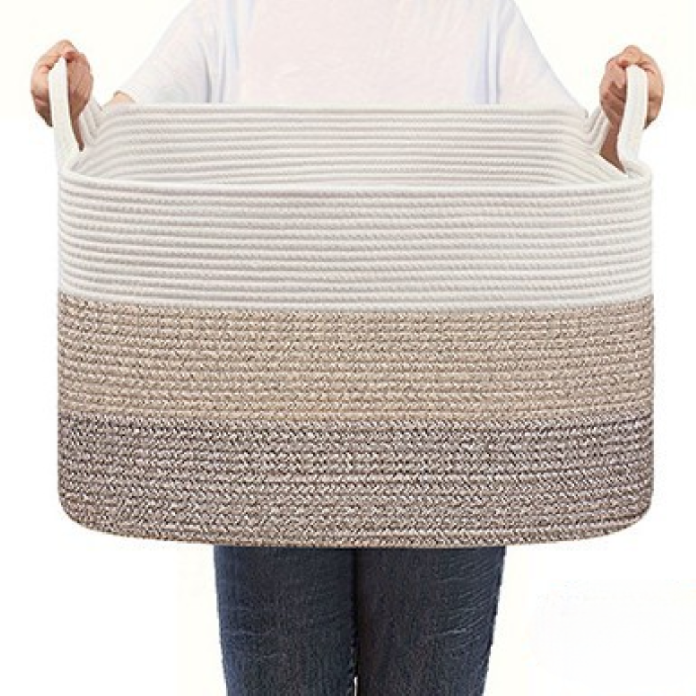 Großer Aufbewahrungskorb  55L – Faltbarer Wäschekorb & Spielzeugkiste – 48x34x28cm, Waschbar