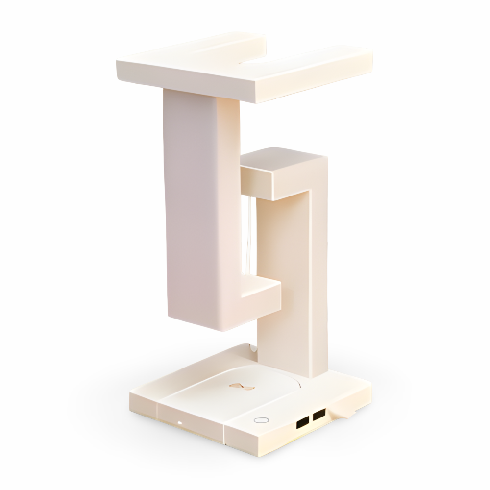 LevBlock Tischlampe - Schwebende LED Tischlampe mit kabellosem Ladepad