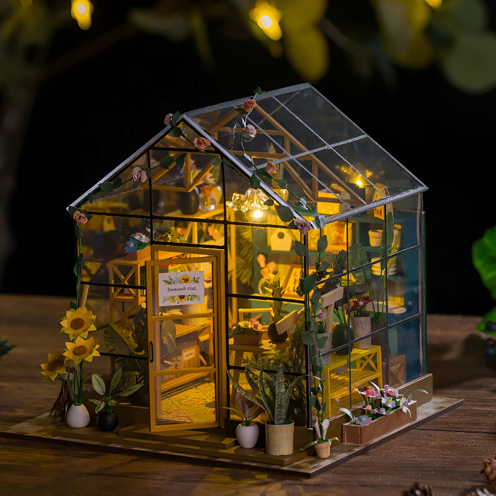 Lil'Puzz Haus - Umweltfreundliches Miniatur DIY Puppenhaus Kit Decor
