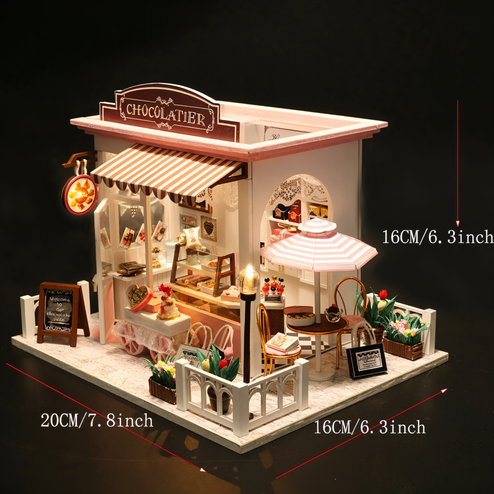 Lil'Puzz Haus - Umweltfreundliches Miniatur DIY Puppenhaus Kit Decor