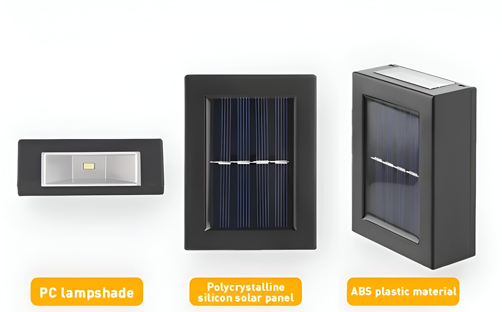 LumiSun Solar-Wandleuchte - Solarbetriebene Außenlampe mit Zwei Strahlen
