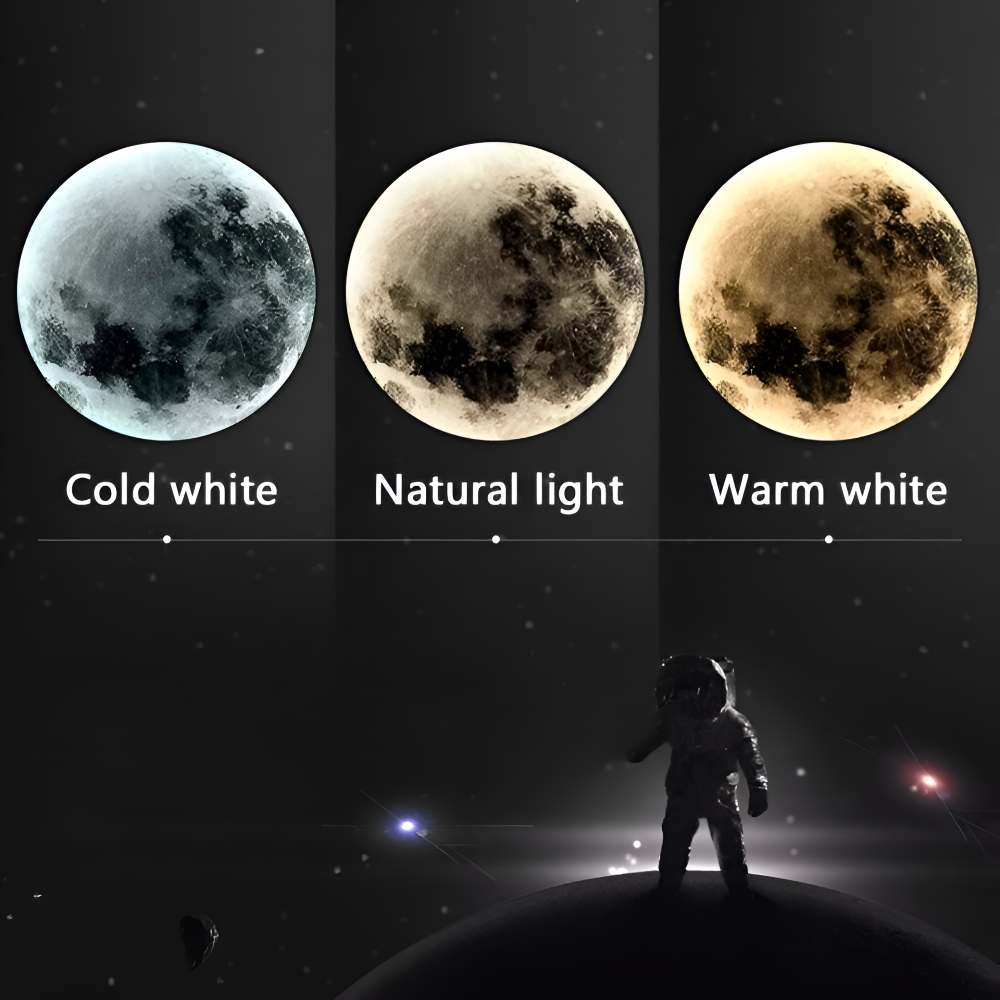 Lunar 3D-Mond-Wandleuchte - Einstellbare & Dimmbare Mond-Wandleuchte