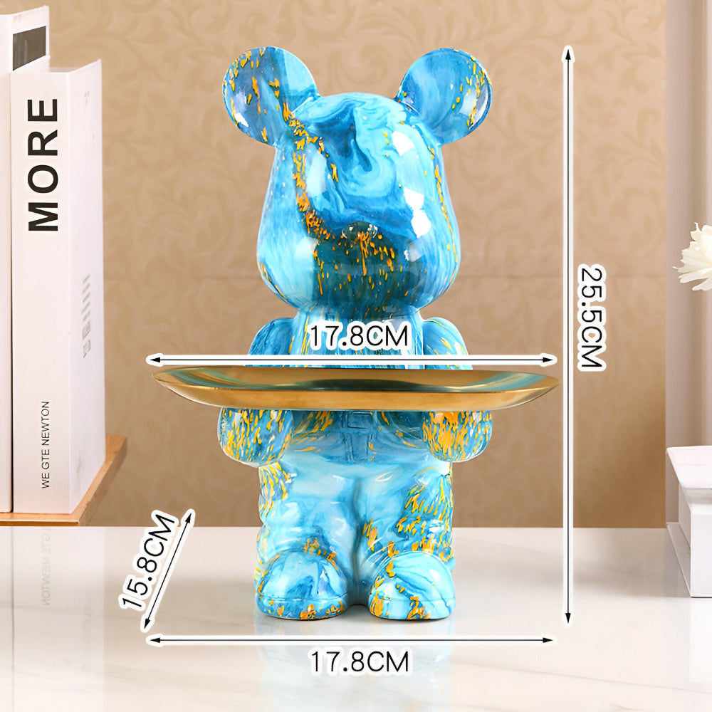 Luxe Bear - Multifunktionale Handgefertigte Kunstharzfigur und Organizer