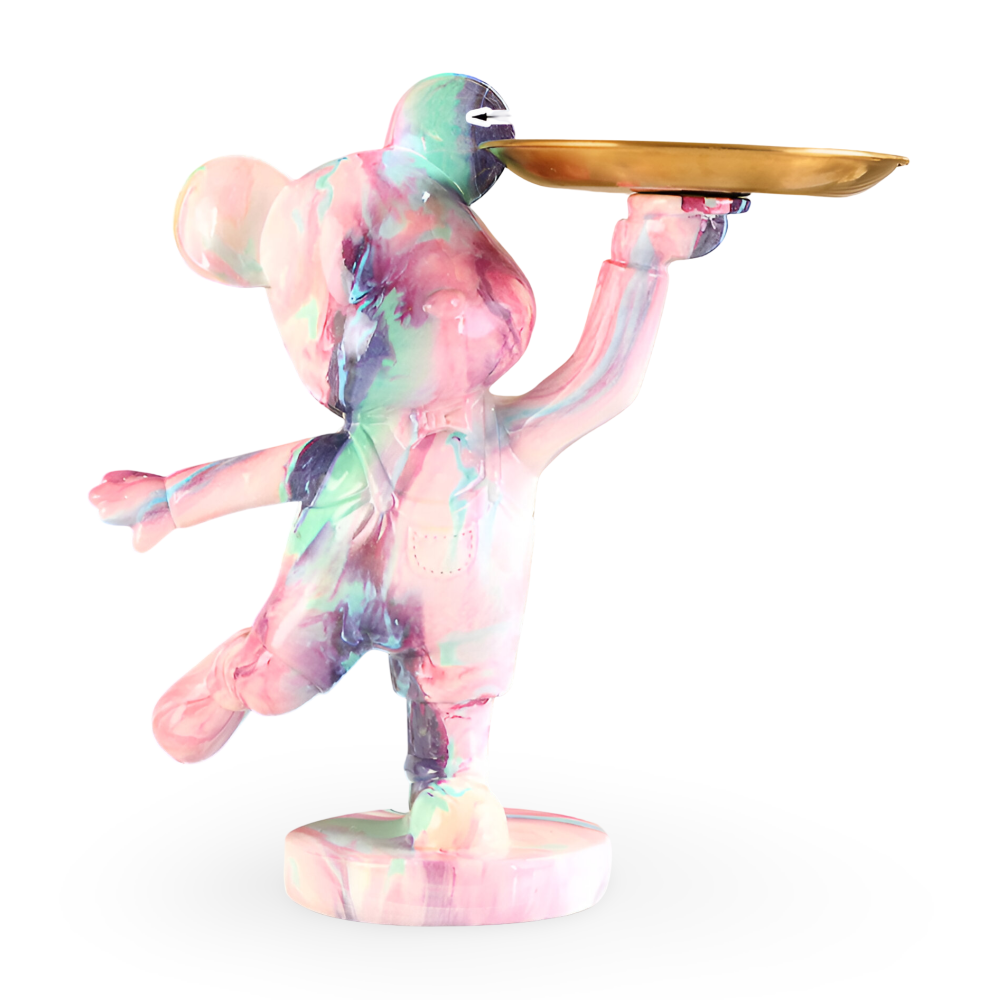 Luxe Bear - Multifunktionale Handgefertigte Kunstharzfigur und Organizer