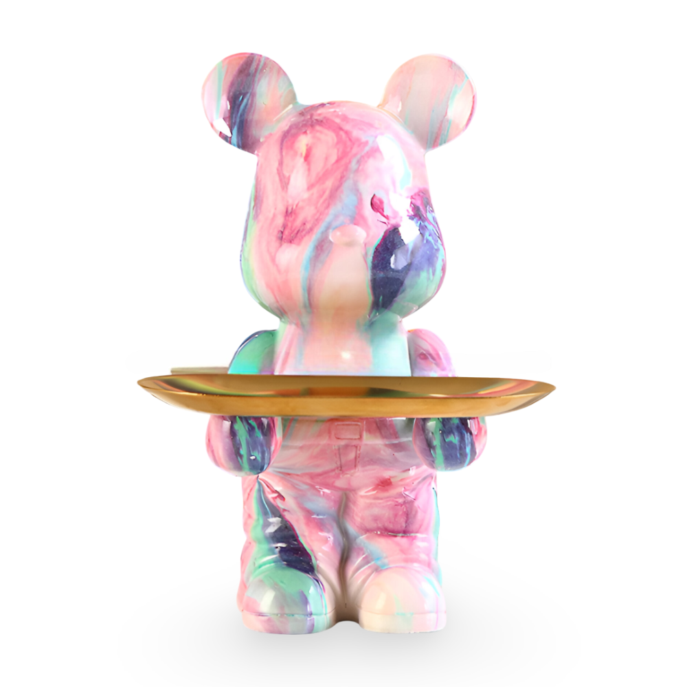 Luxe Bear - Multifunktionale Handgefertigte Kunstharzfigur und Organizer