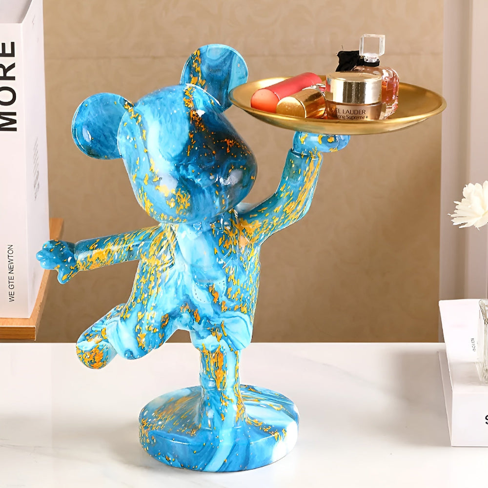 Luxe Bear - Multifunktionale Handgefertigte Kunstharzfigur und Organizer