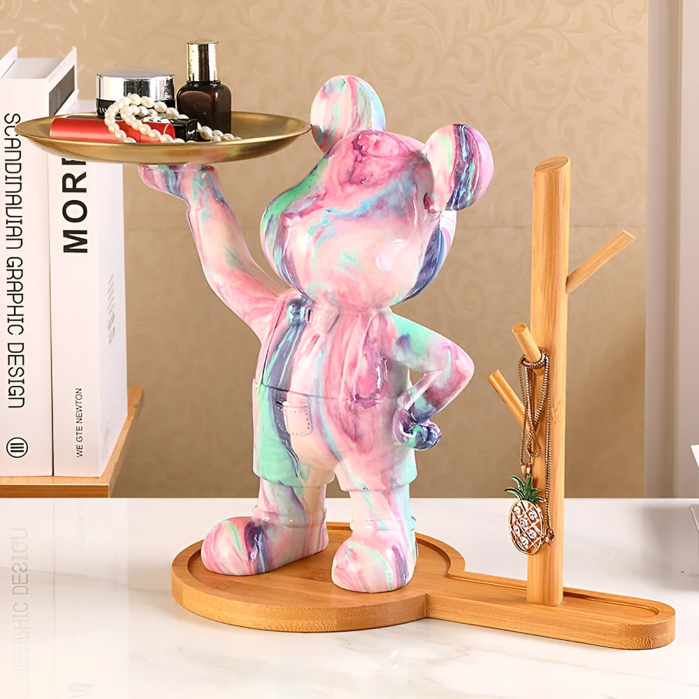 Luxe Bear - Multifunktionale Handgefertigte Kunstharzfigur und Organizer