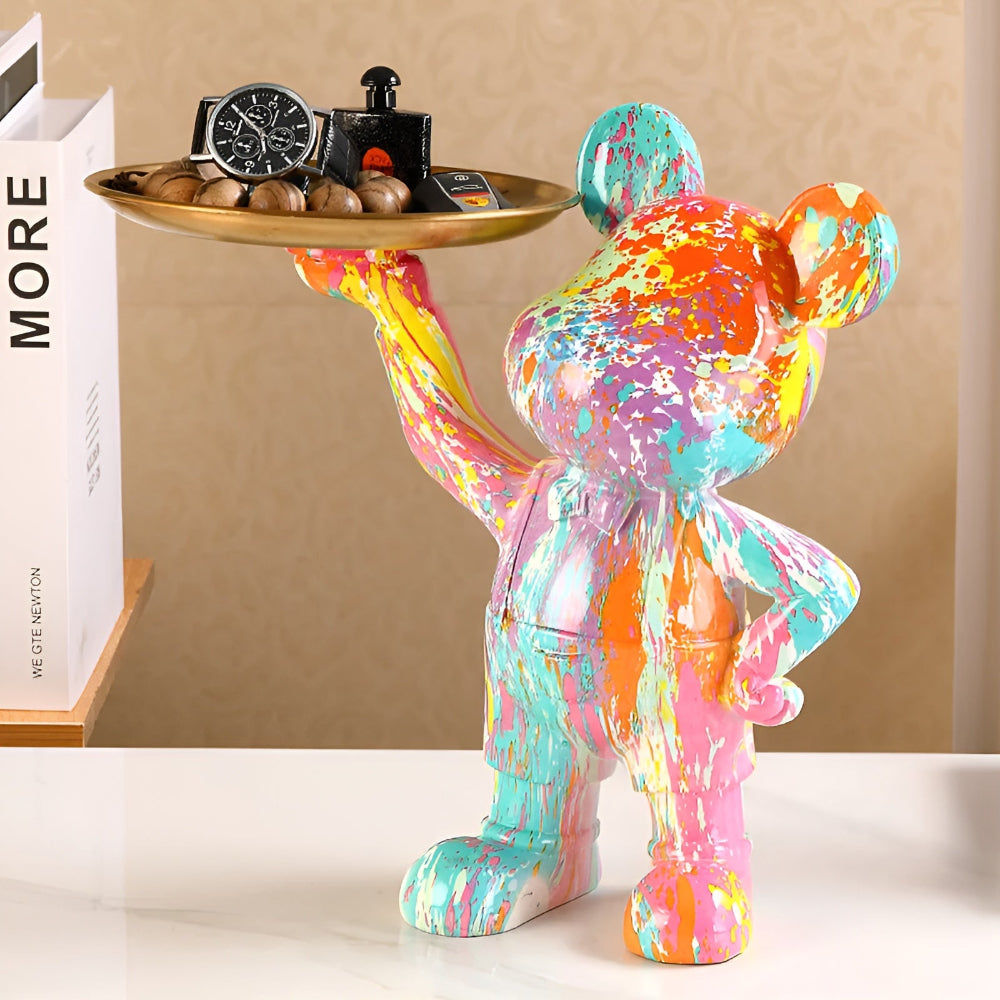 Luxe Bear - Multifunktionale Handgefertigte Kunstharzfigur und Organizer