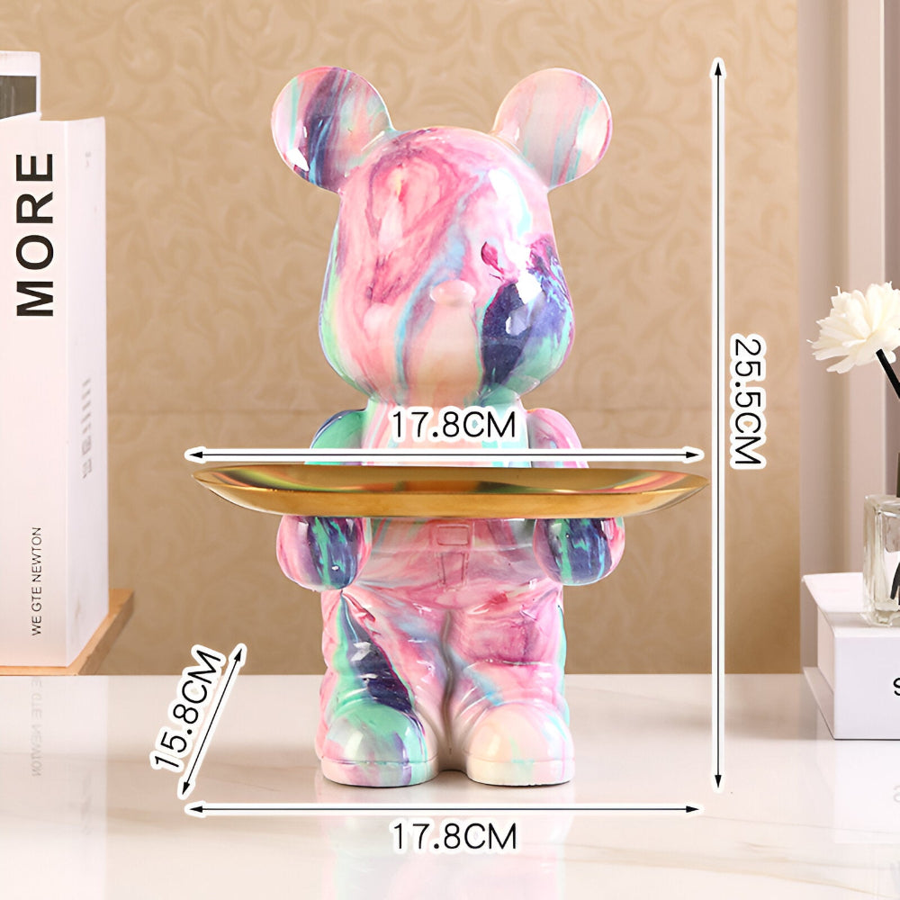 Luxe Bear - Multifunktionale Handgefertigte Kunstharzfigur und Organizer