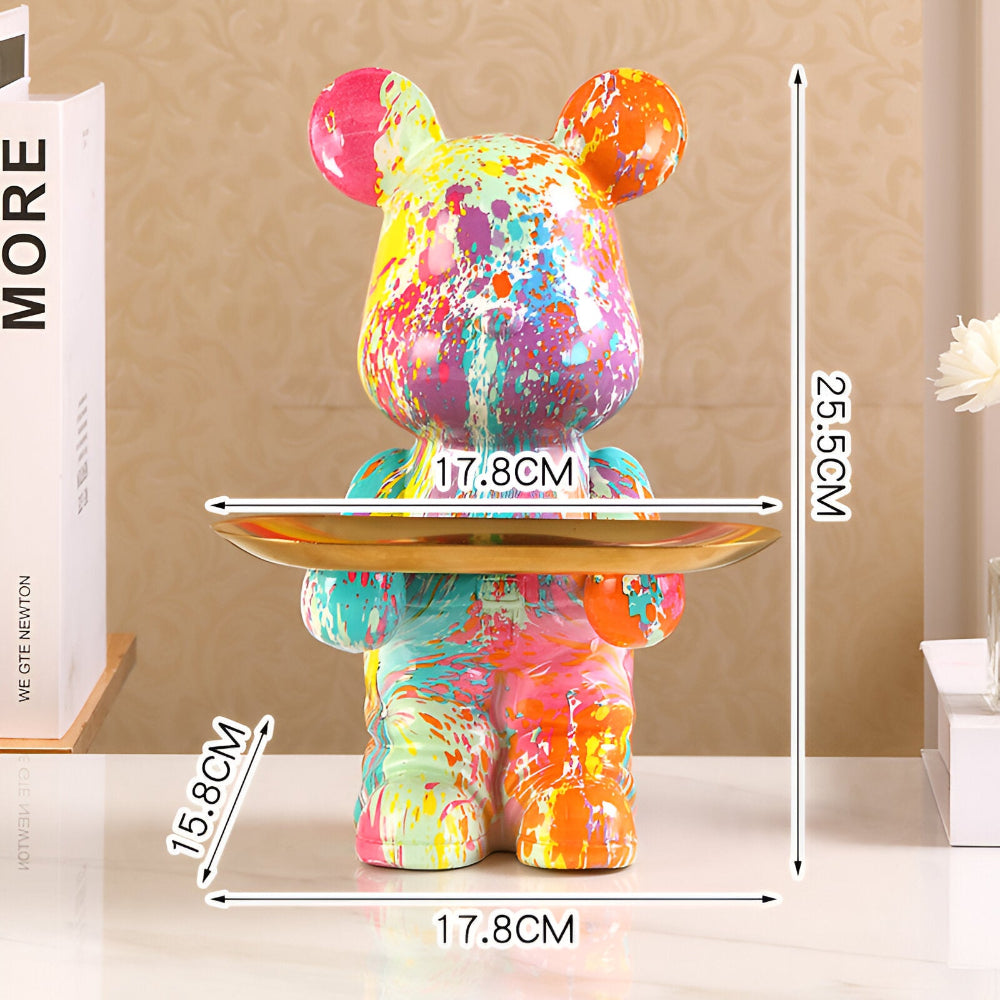 Luxe Bear - Multifunktionale Handgefertigte Kunstharzfigur und Organizer