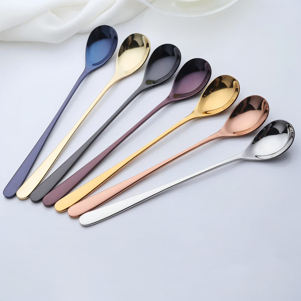 Luxe Dessertlöffel - 4/6 Stück Set Langstielige Löffel